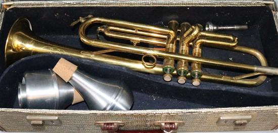 Cased trumpet